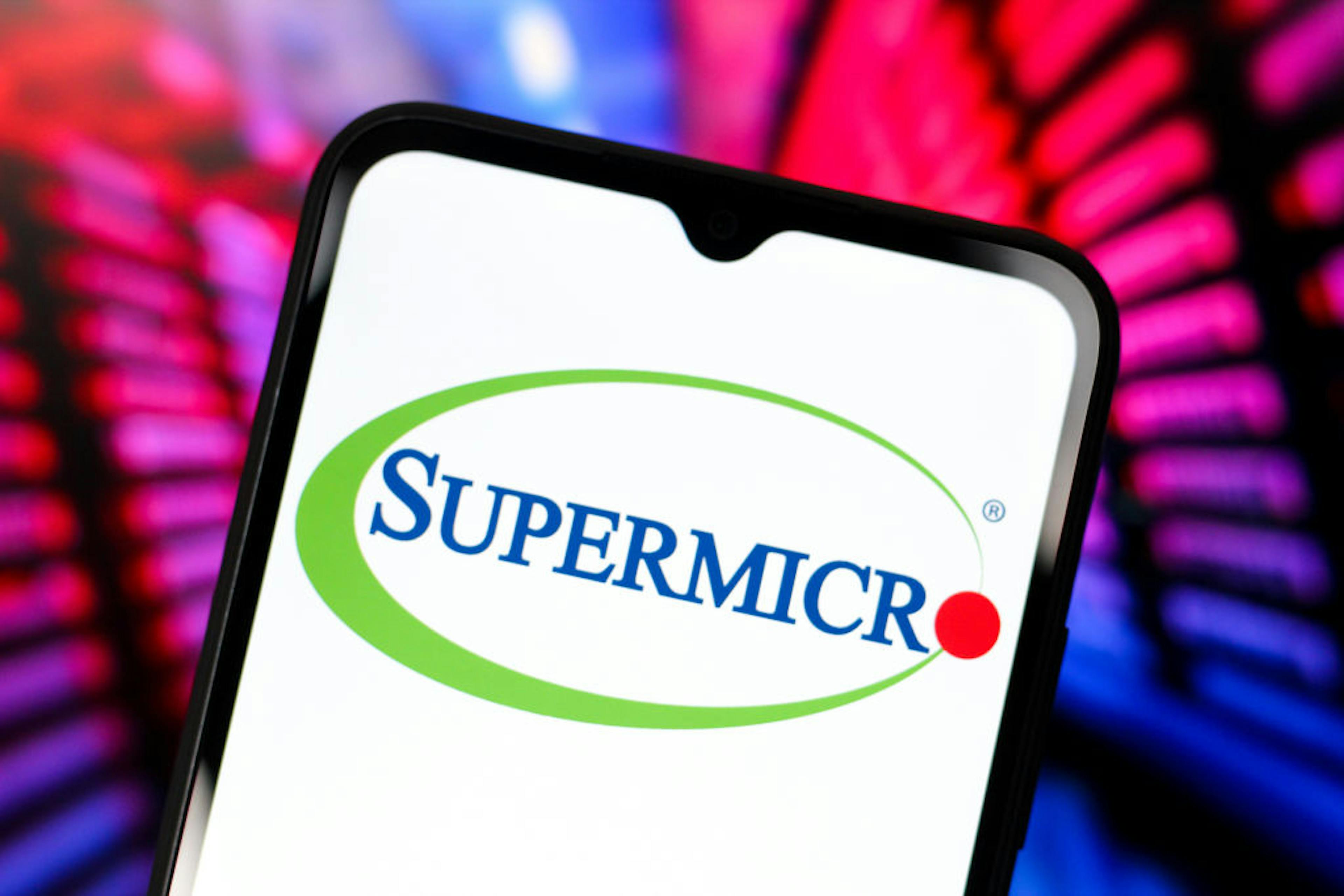 In this photo illustration, the Super Micro Computer, Inc.