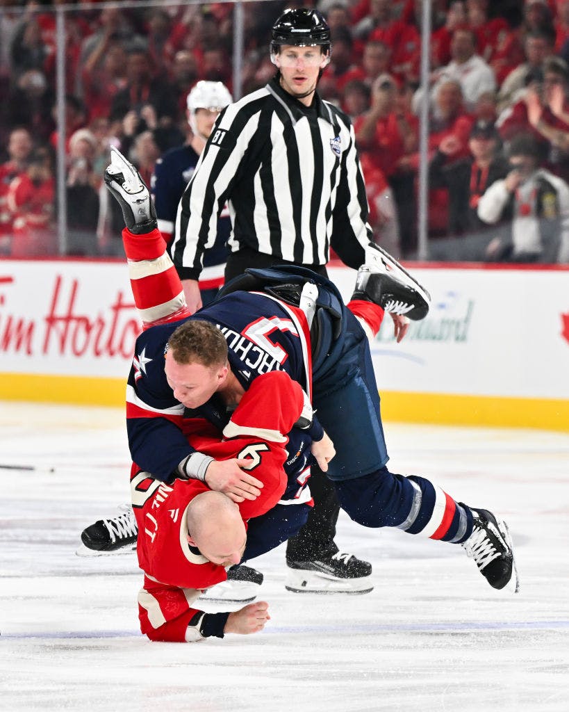 How hockey fights became a dying breed, despite the flurry of fisticuffs between Canada and the US thumbnail