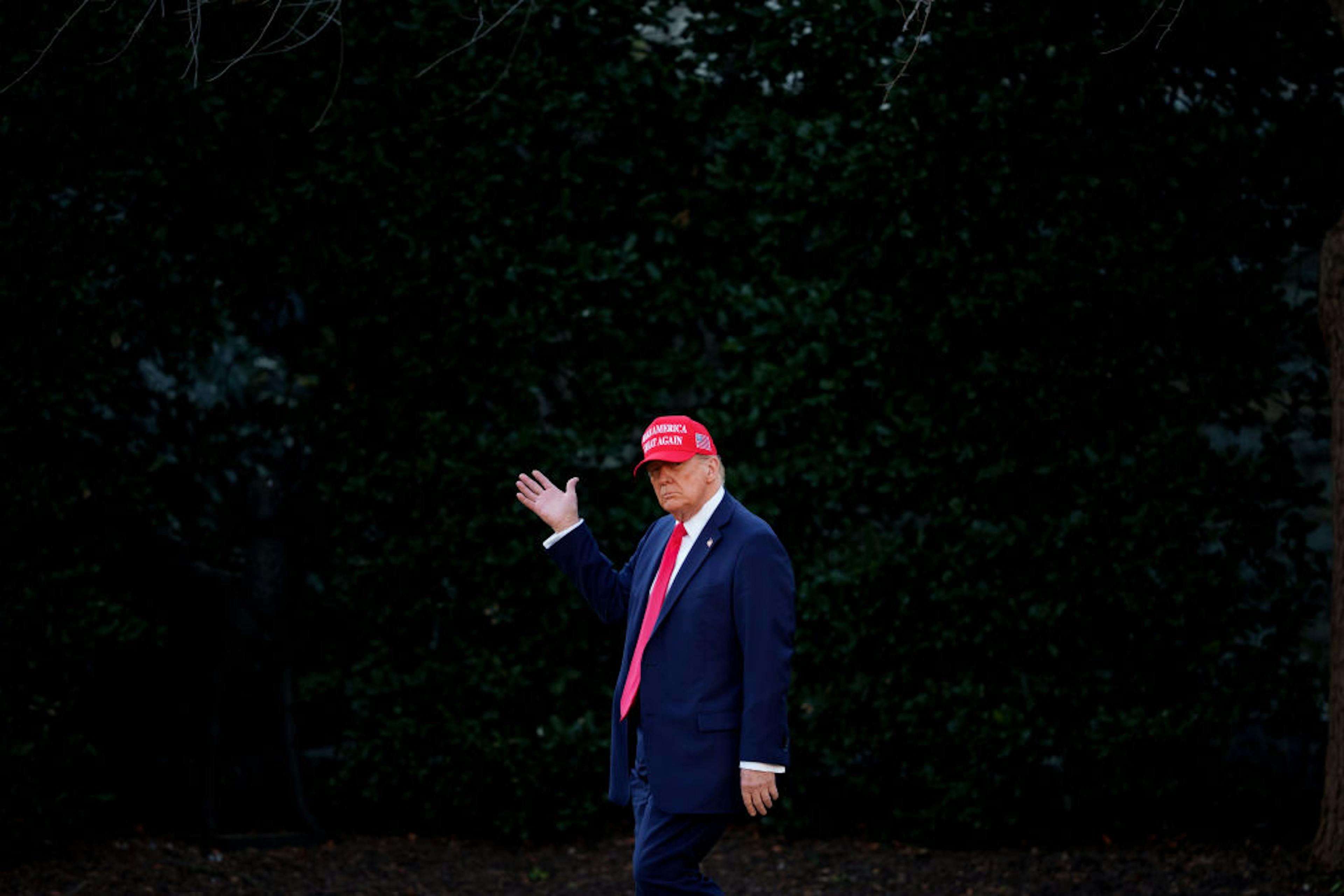 President Trump Departs White House For Florida