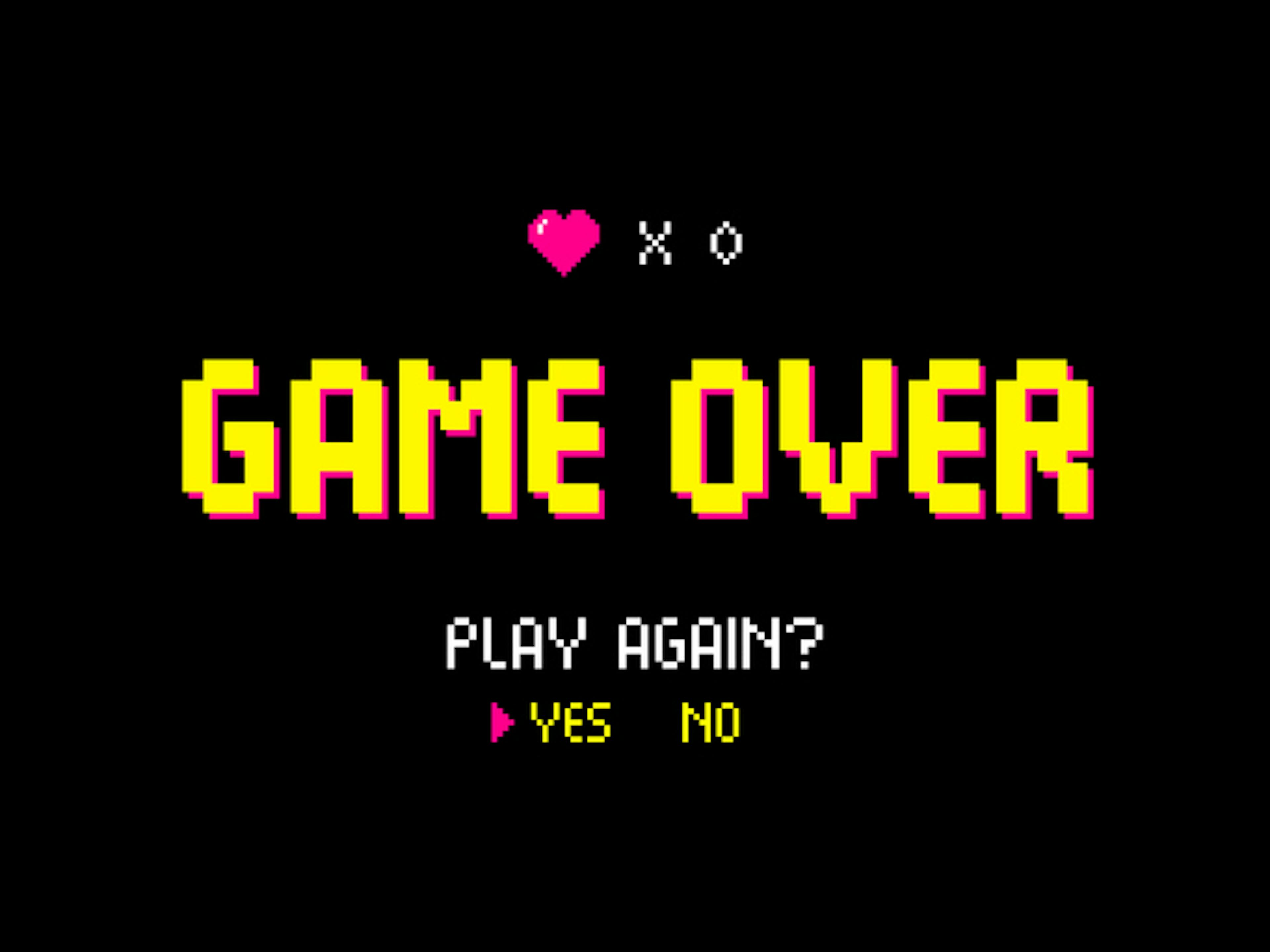 Pixel art game over background vector design