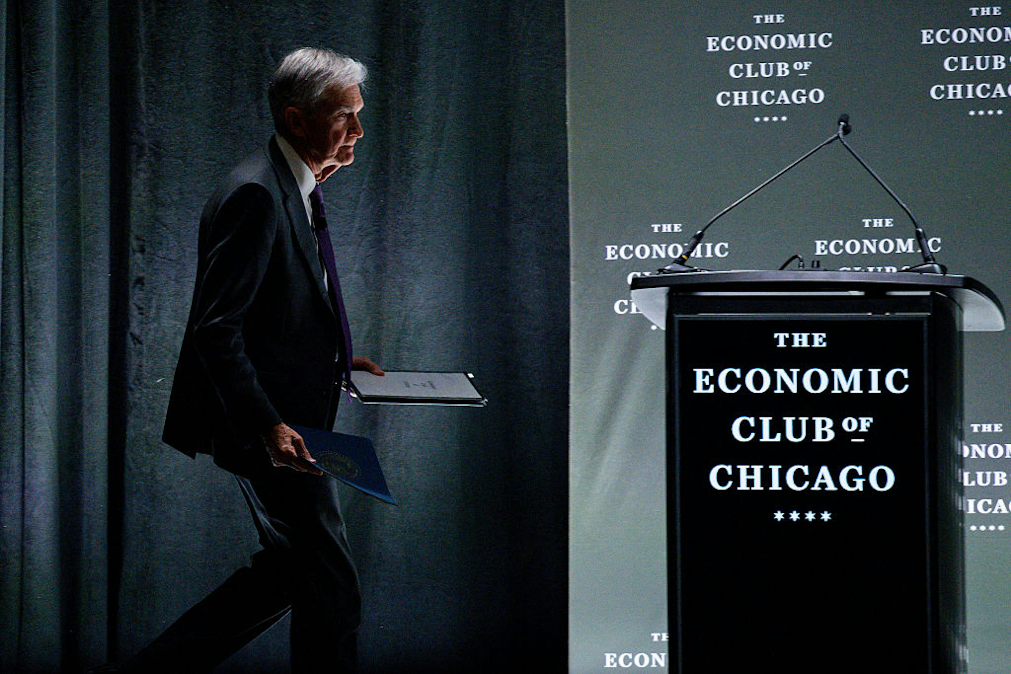 Fed Chair Jerome Powell Speaks At Economic Club Of Chicago