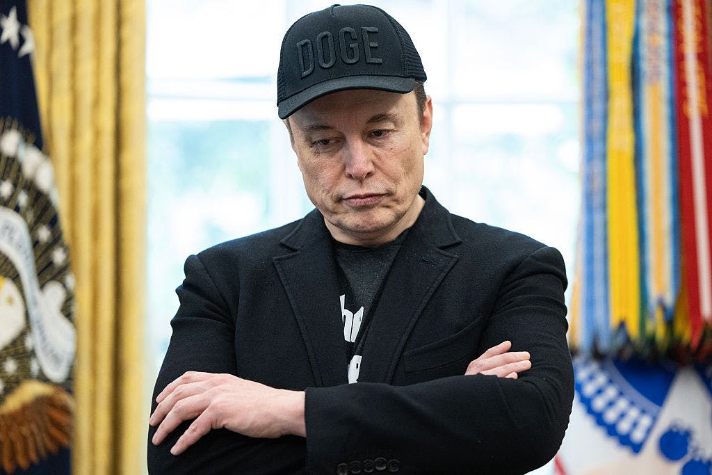 Elon Musk black DOGE hat