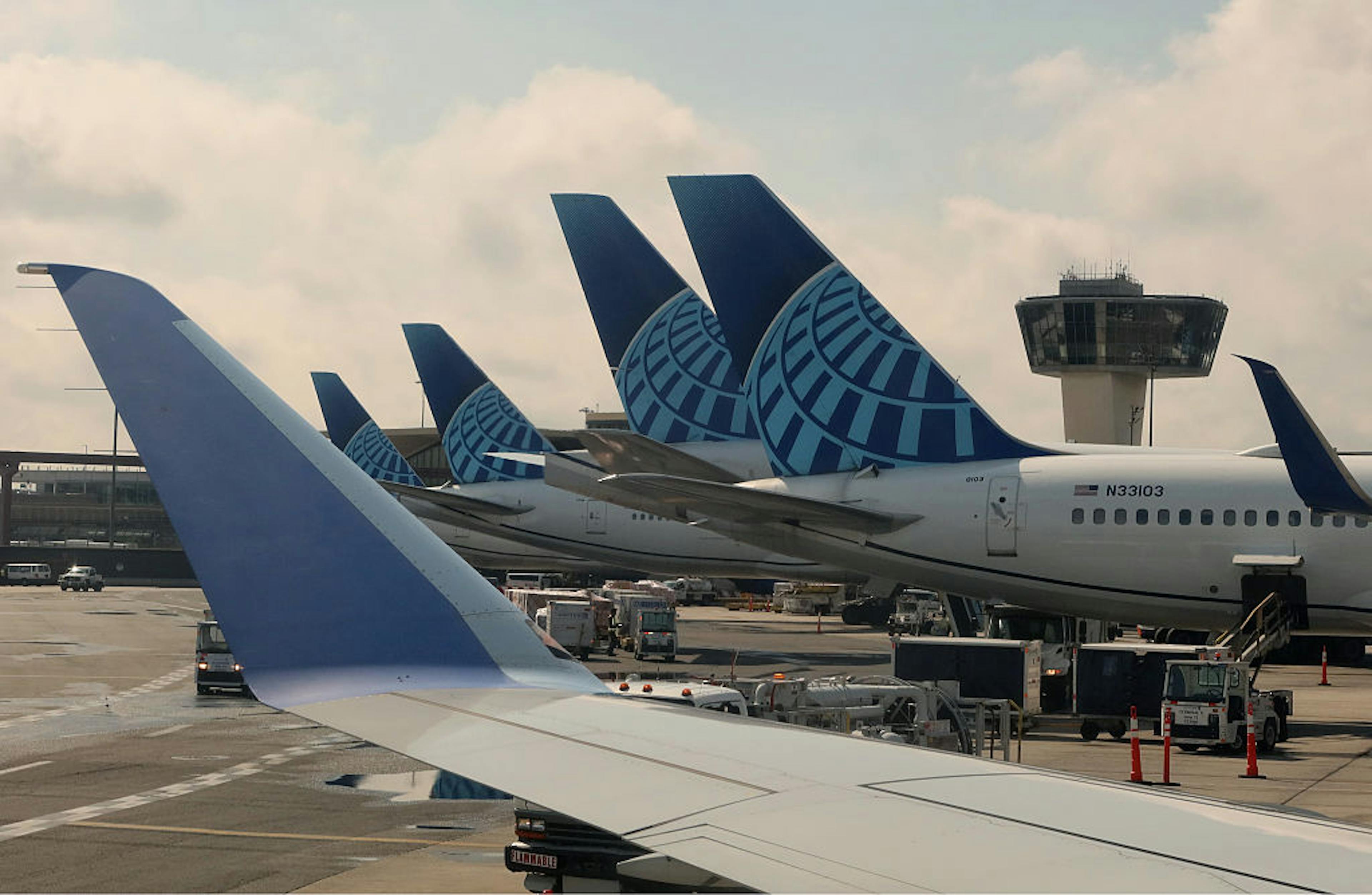 United Airlines Airplanes at Newark Liberty International Airport in Newark, New Jersey