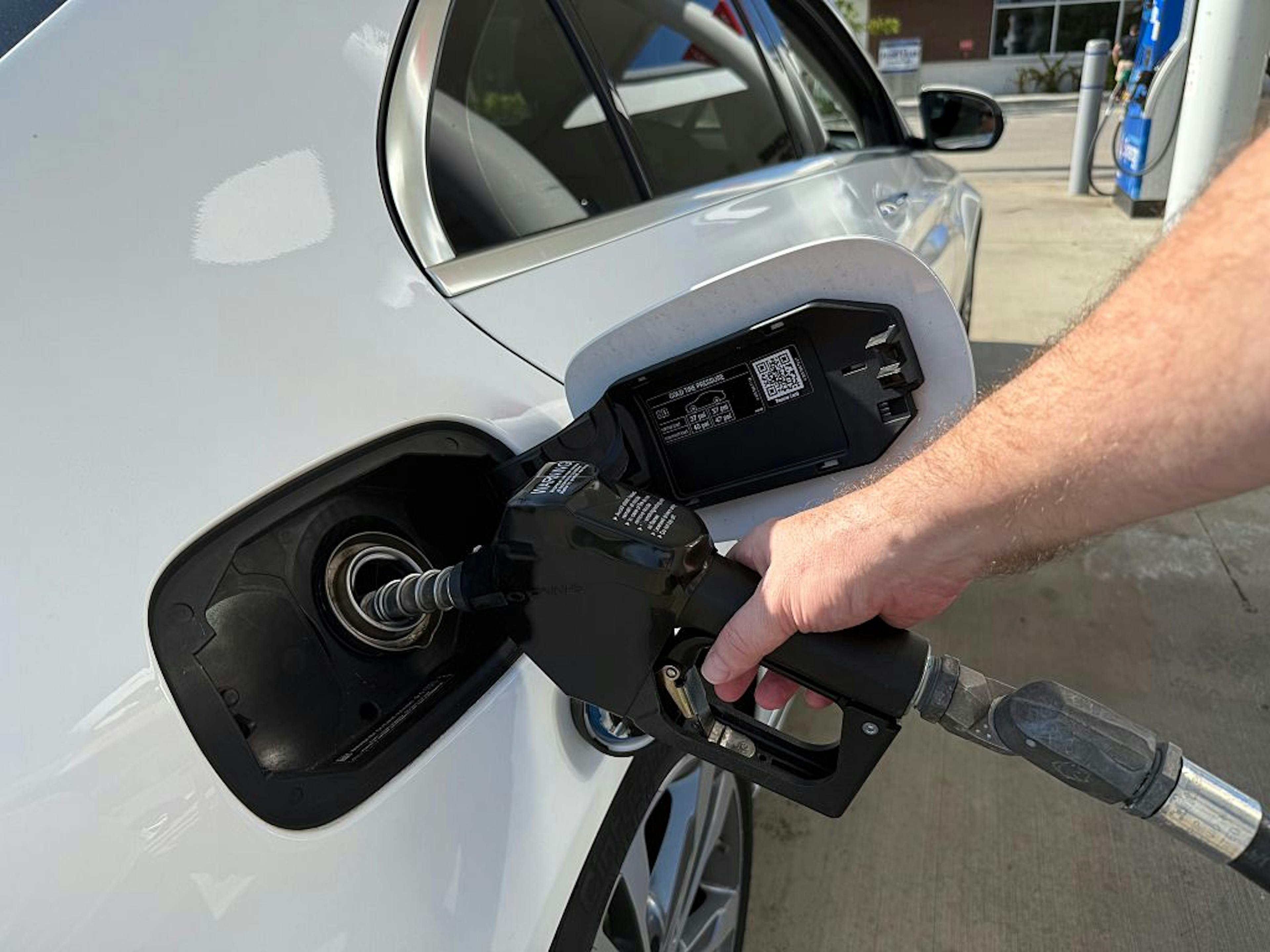 Man pumping gas at Gas Station, Florida