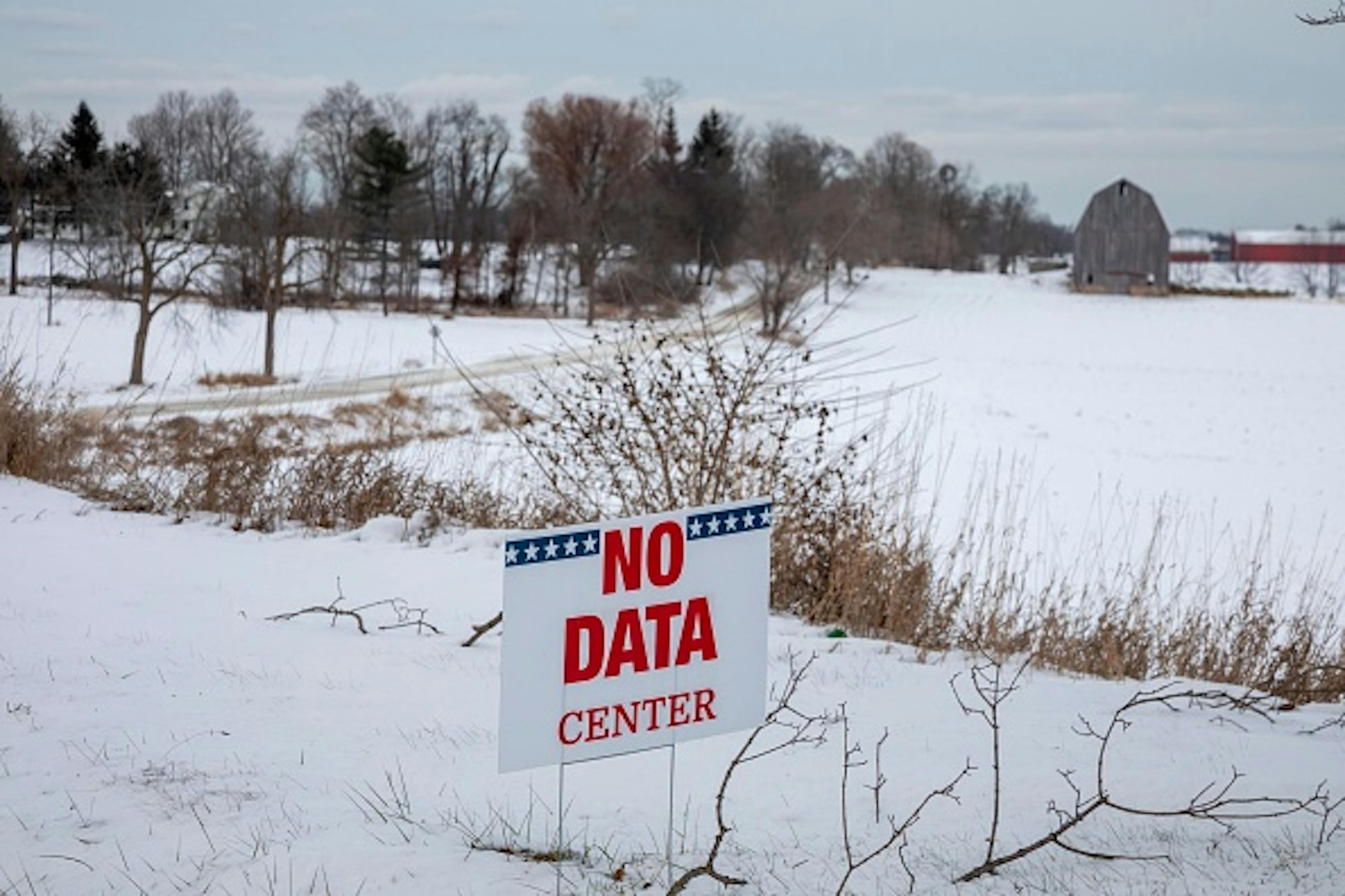 Sign Opposes Data Center