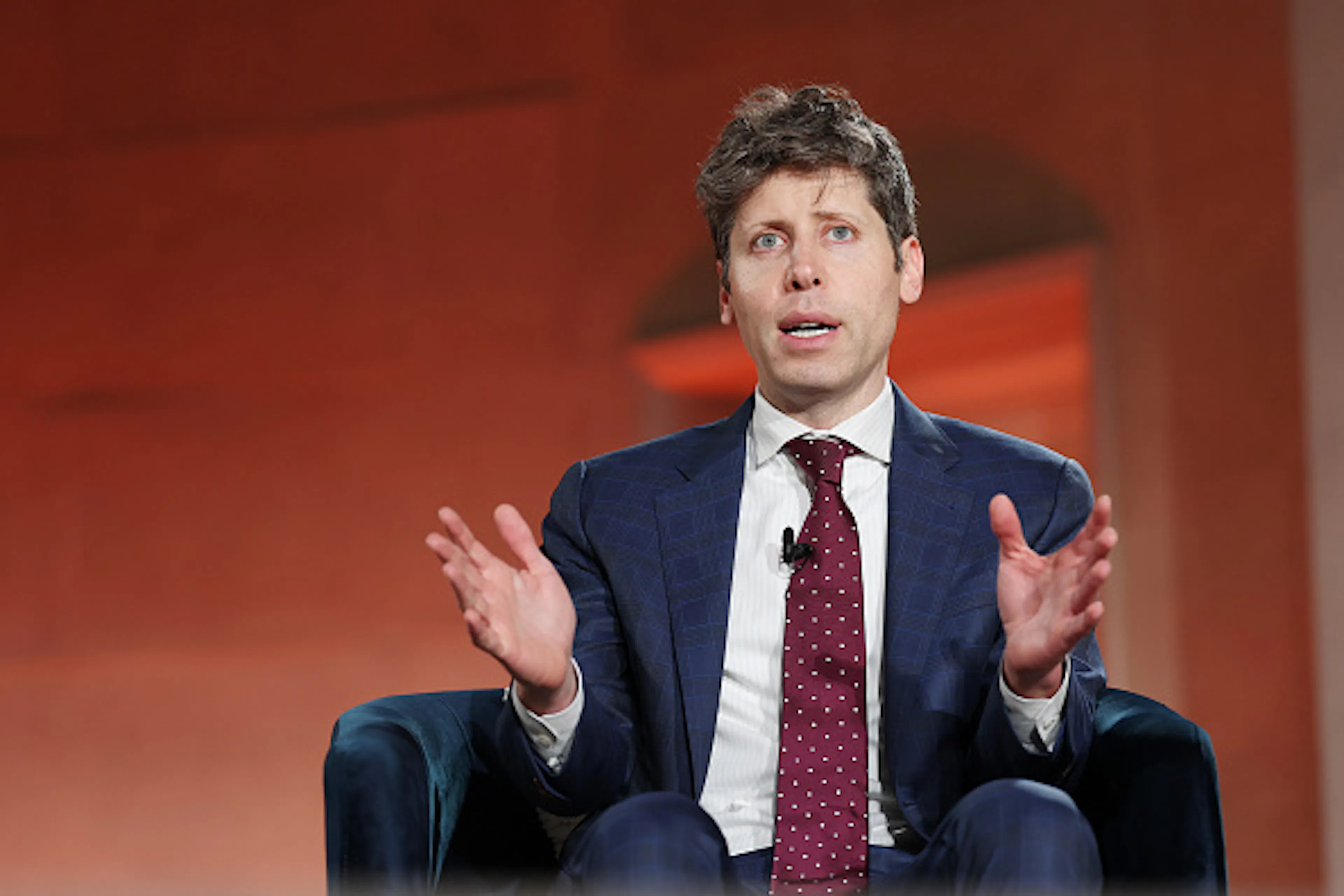 Sam Altman at BlackRock Infrastructure Summit Held In Washington, DC
