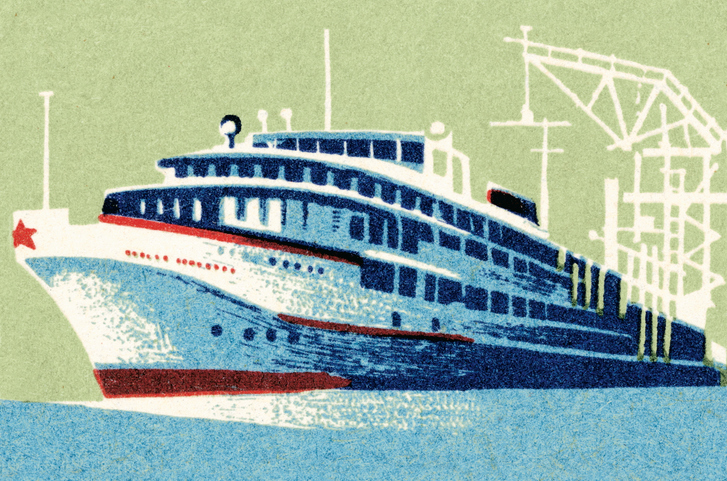 Ocean liner cartoon