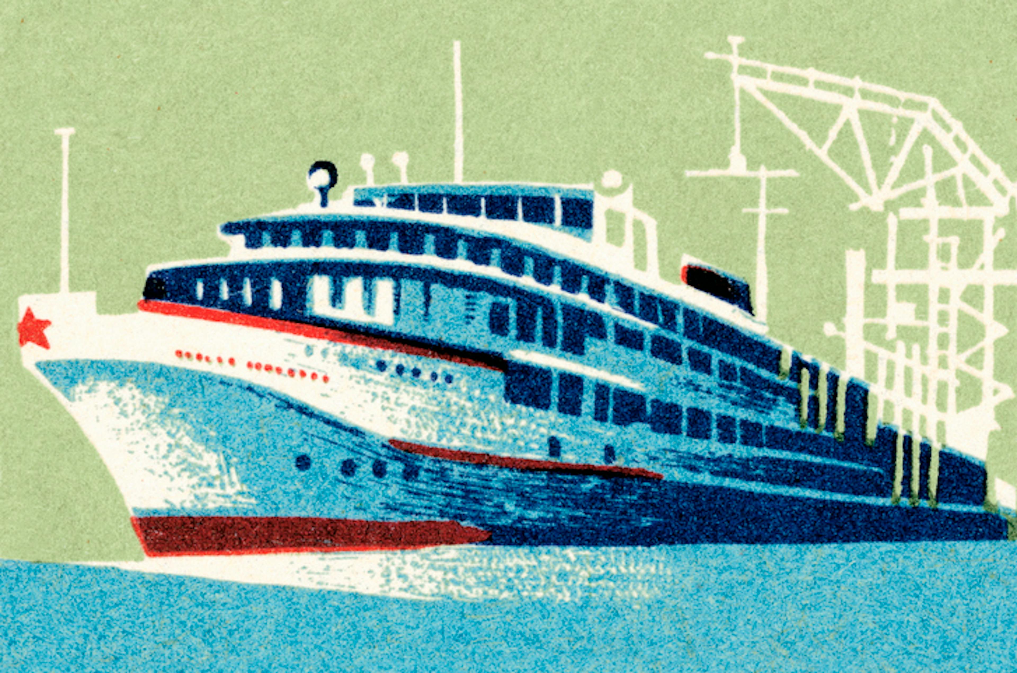 Ocean liner cartoon