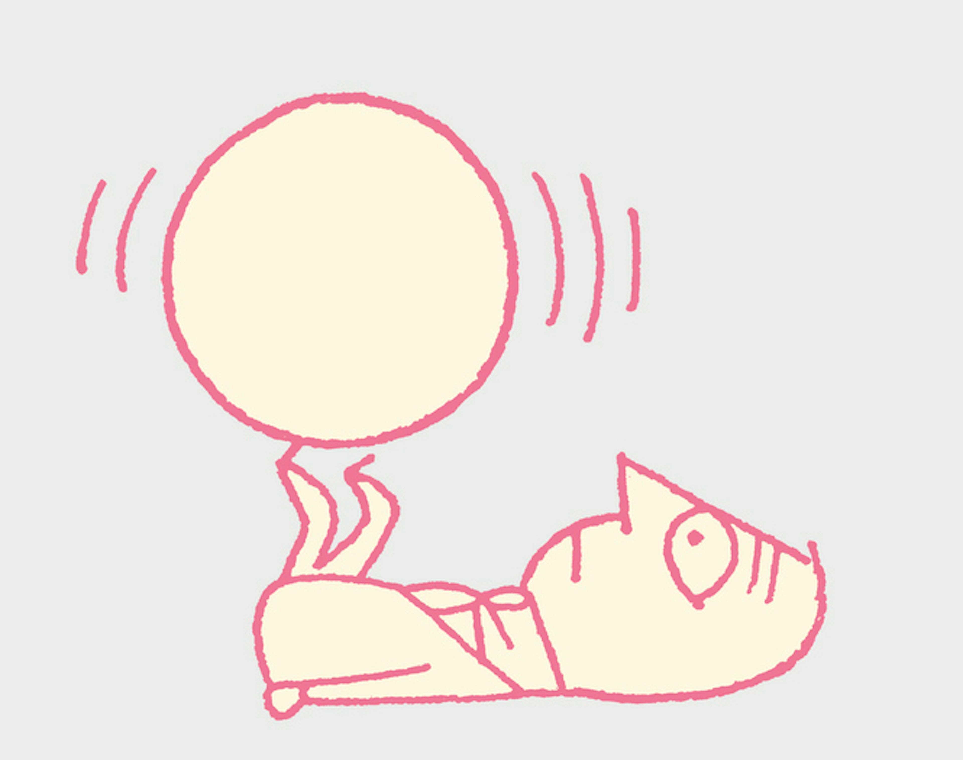 Man on His Back Balancing a Ball on His Feet