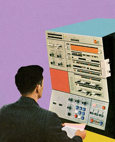 Man Working at Machine