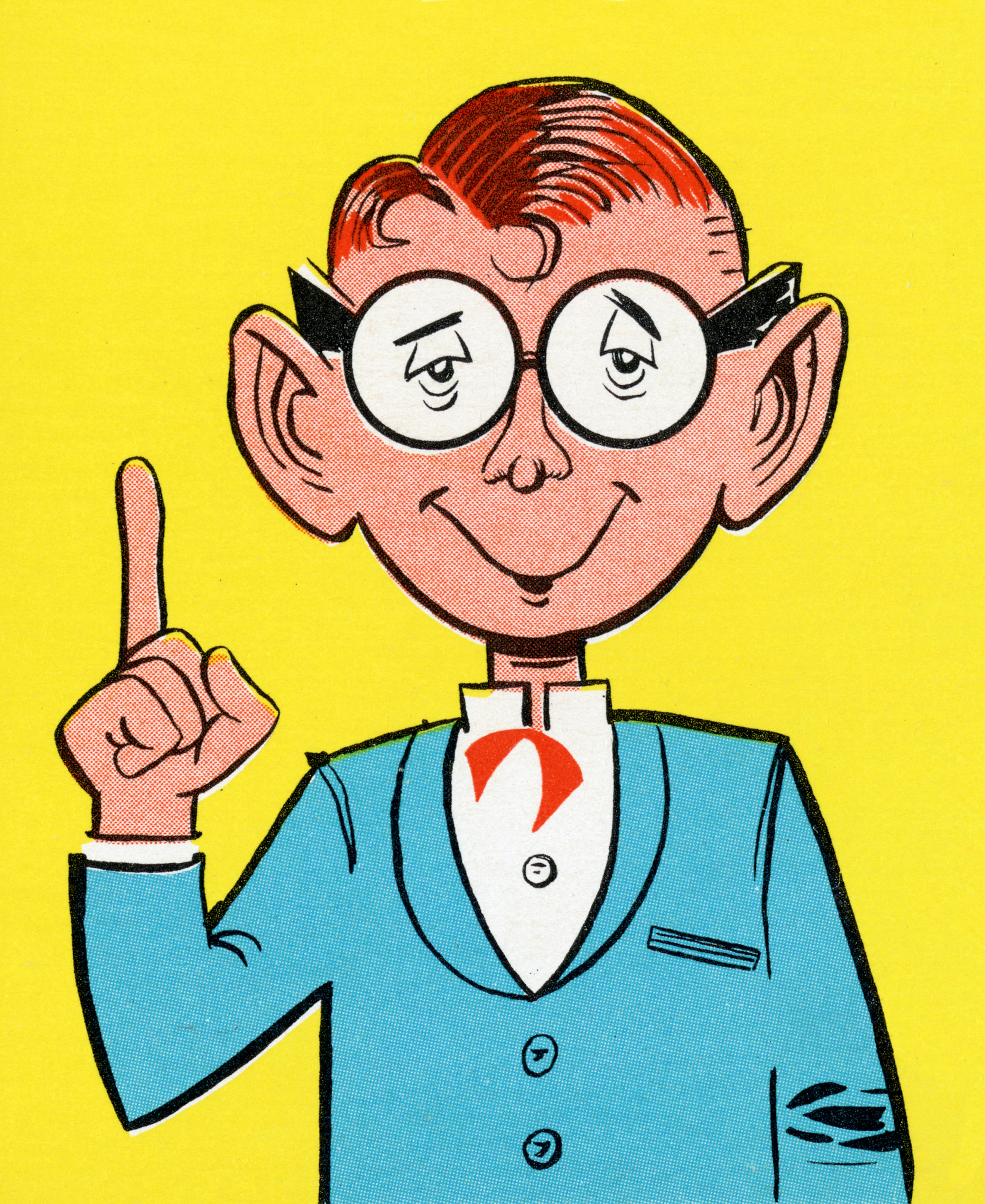 Man Wearing Glasses Gesturing