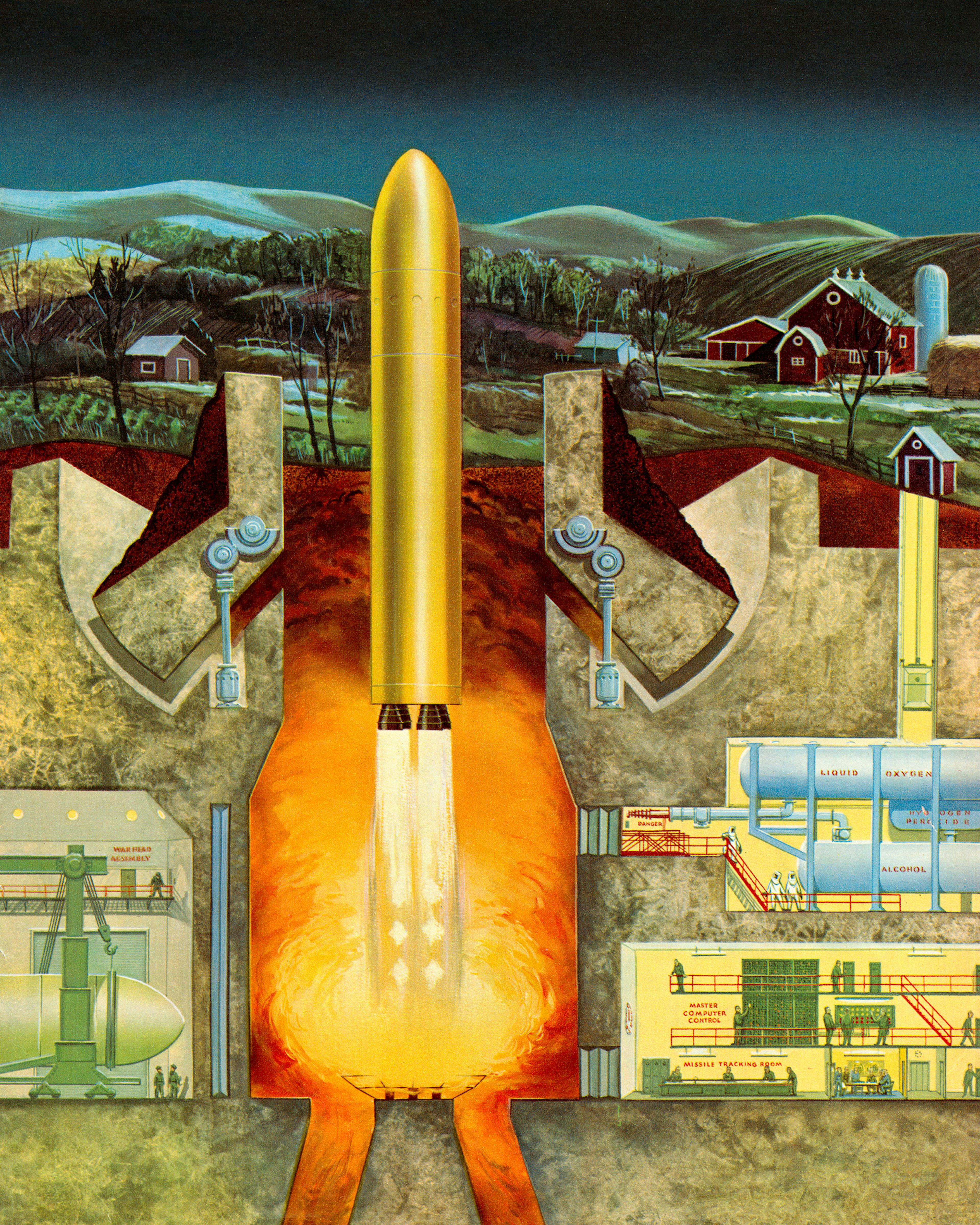 Blastoff of Missile from Underground Bunker