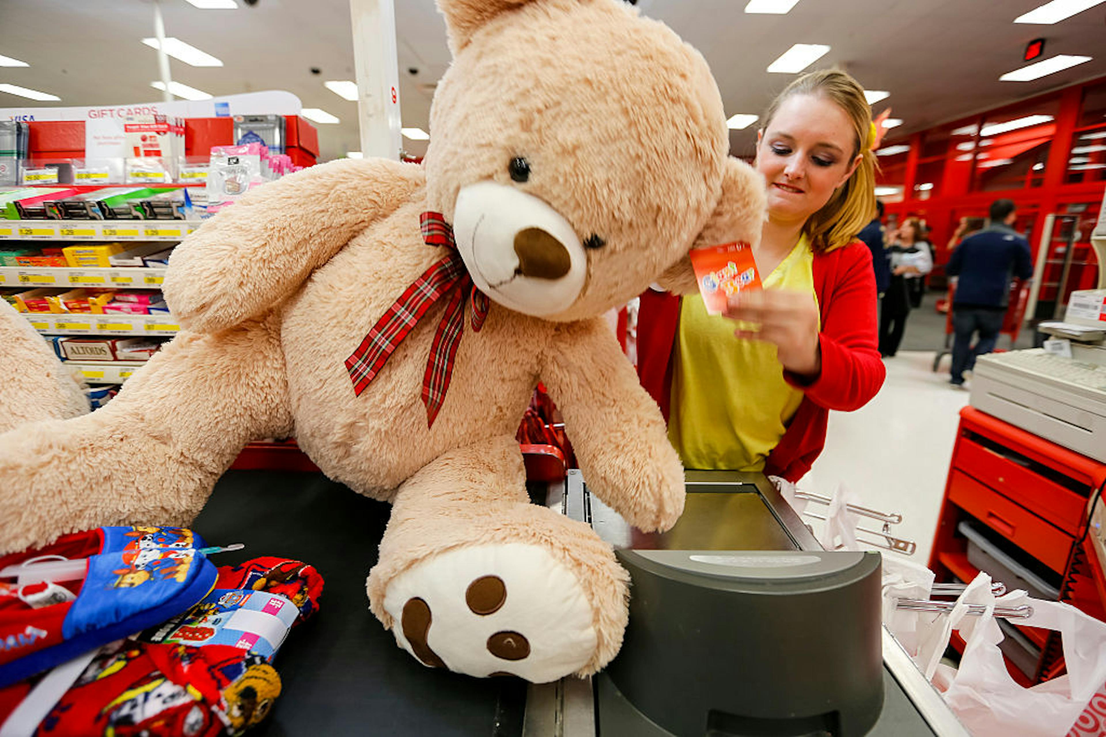 Target cashier during the holidays