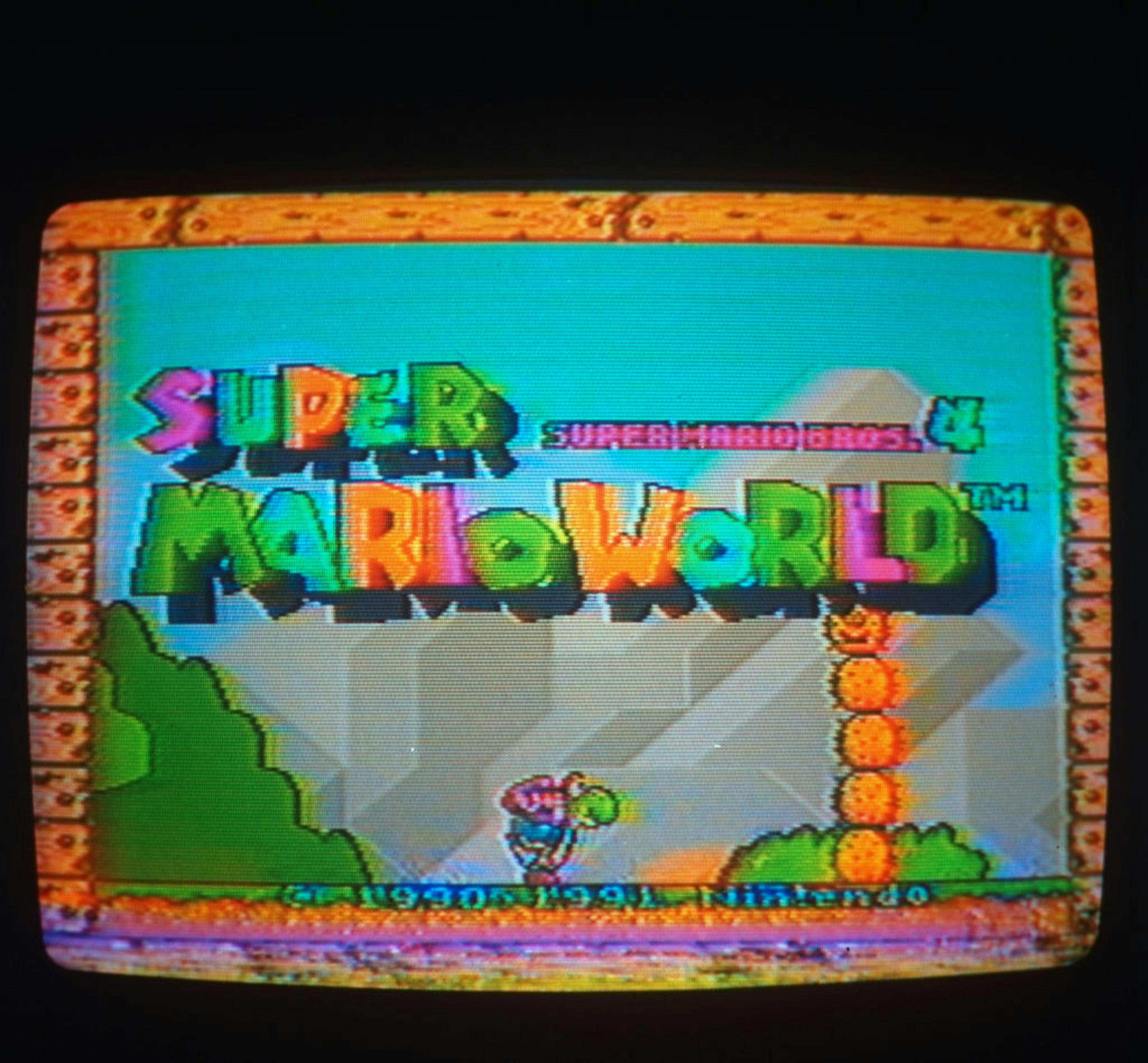 Nintendo's Super Mario Bros. on a retro television screen