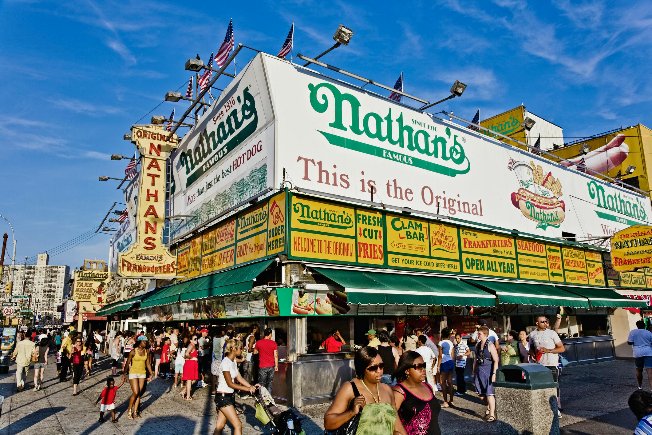 Nathan's Famous restaurant on Coney Island