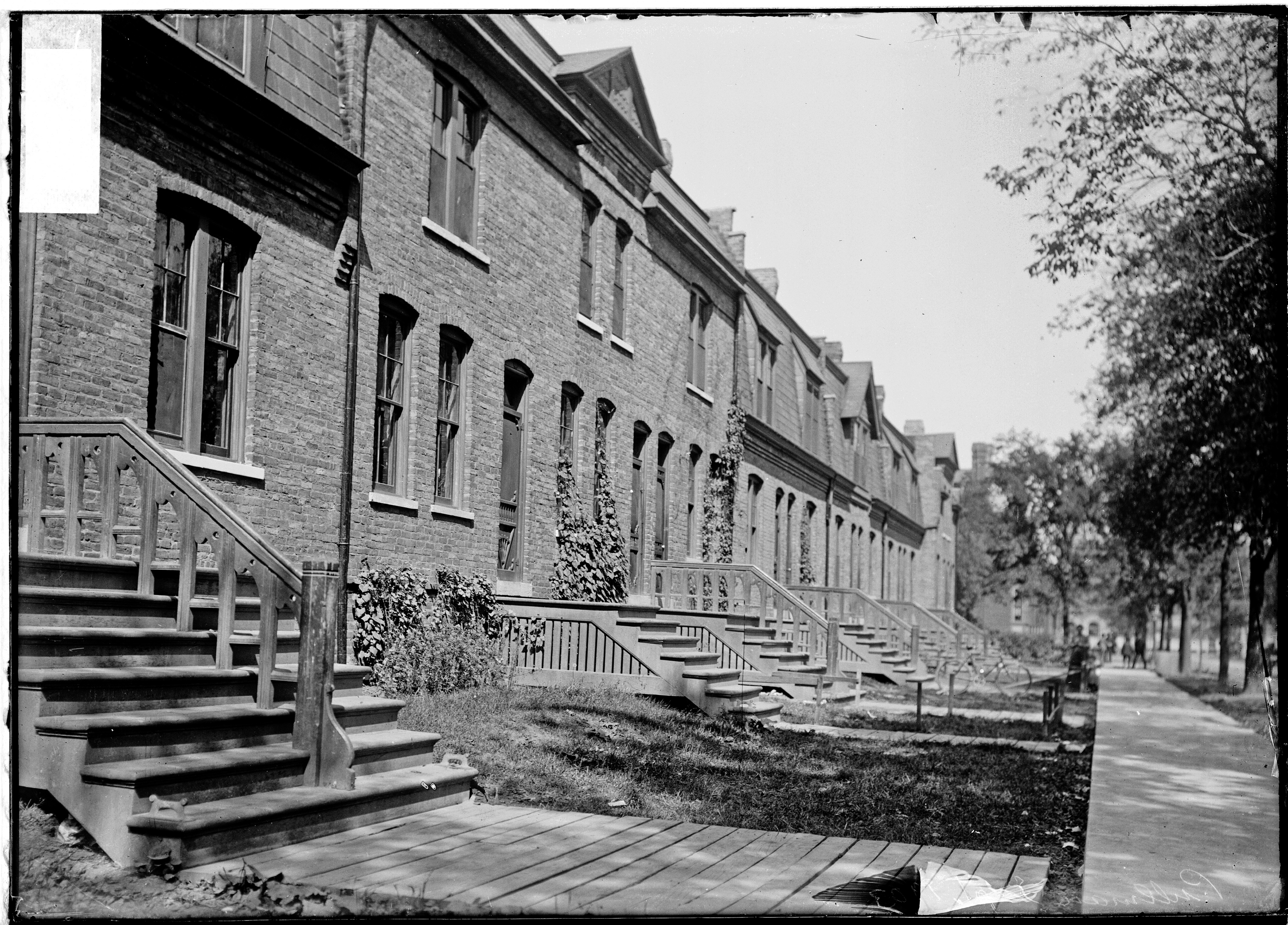 Residential street lined with houses for Pullman Car workers