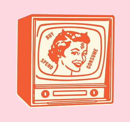 Buy Spend Consume Devilish Message on TV