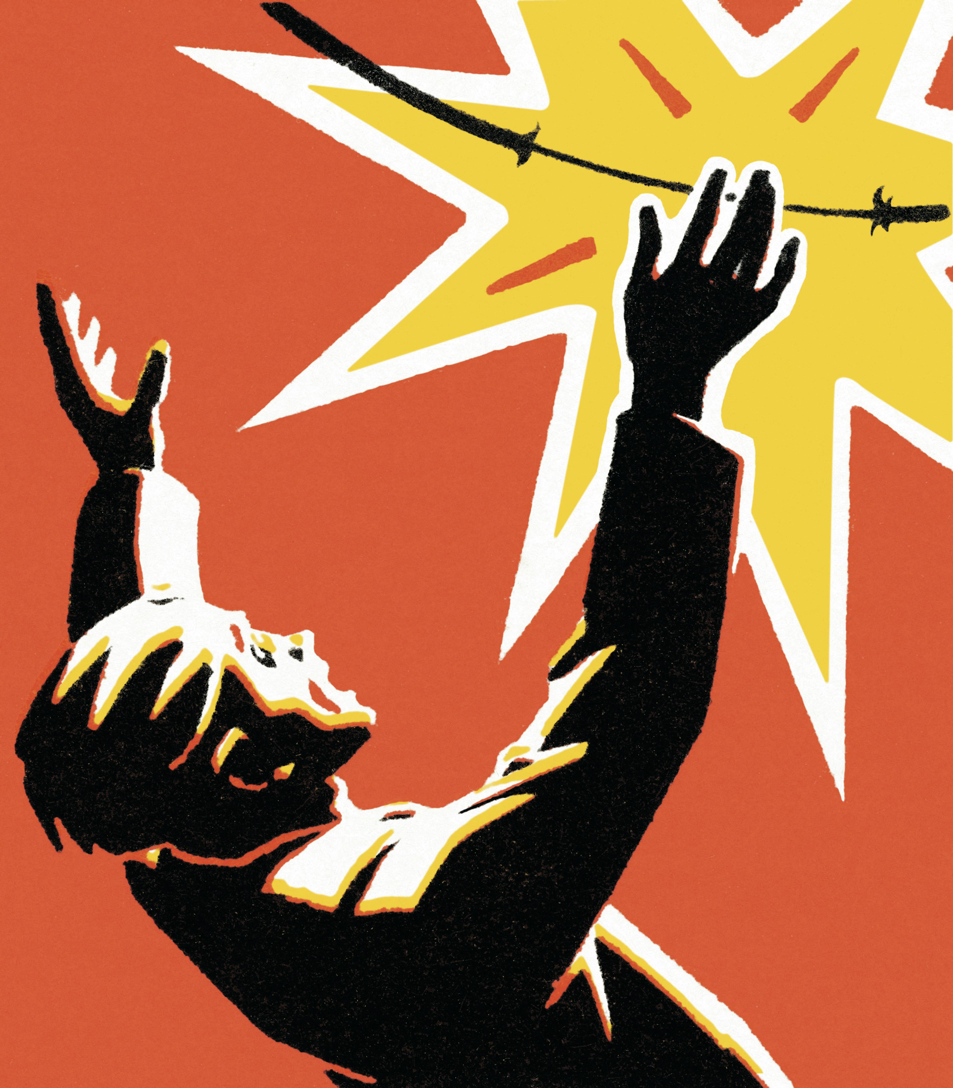 Man Reeling From Explosion