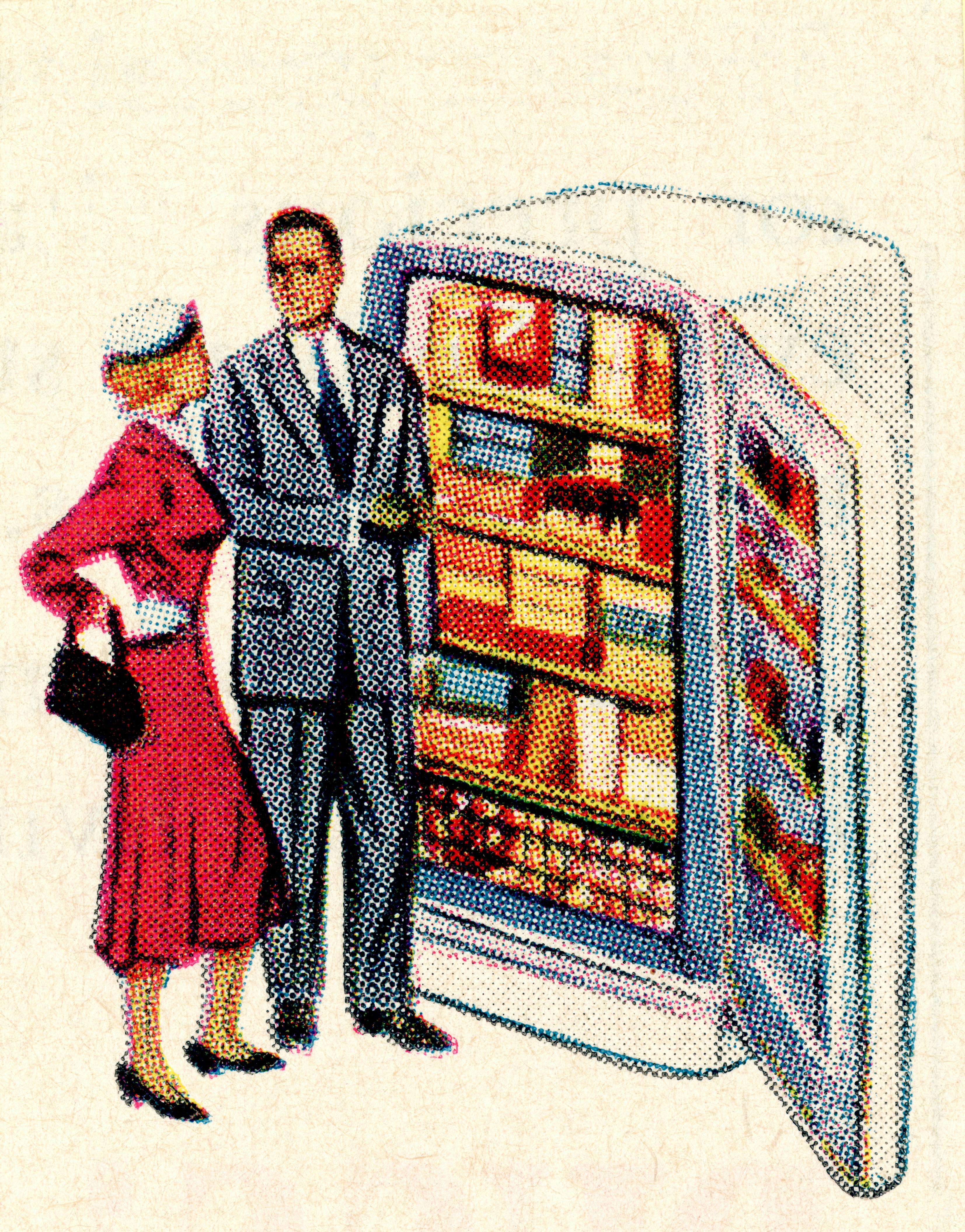 Couple with Open Refrigerator
