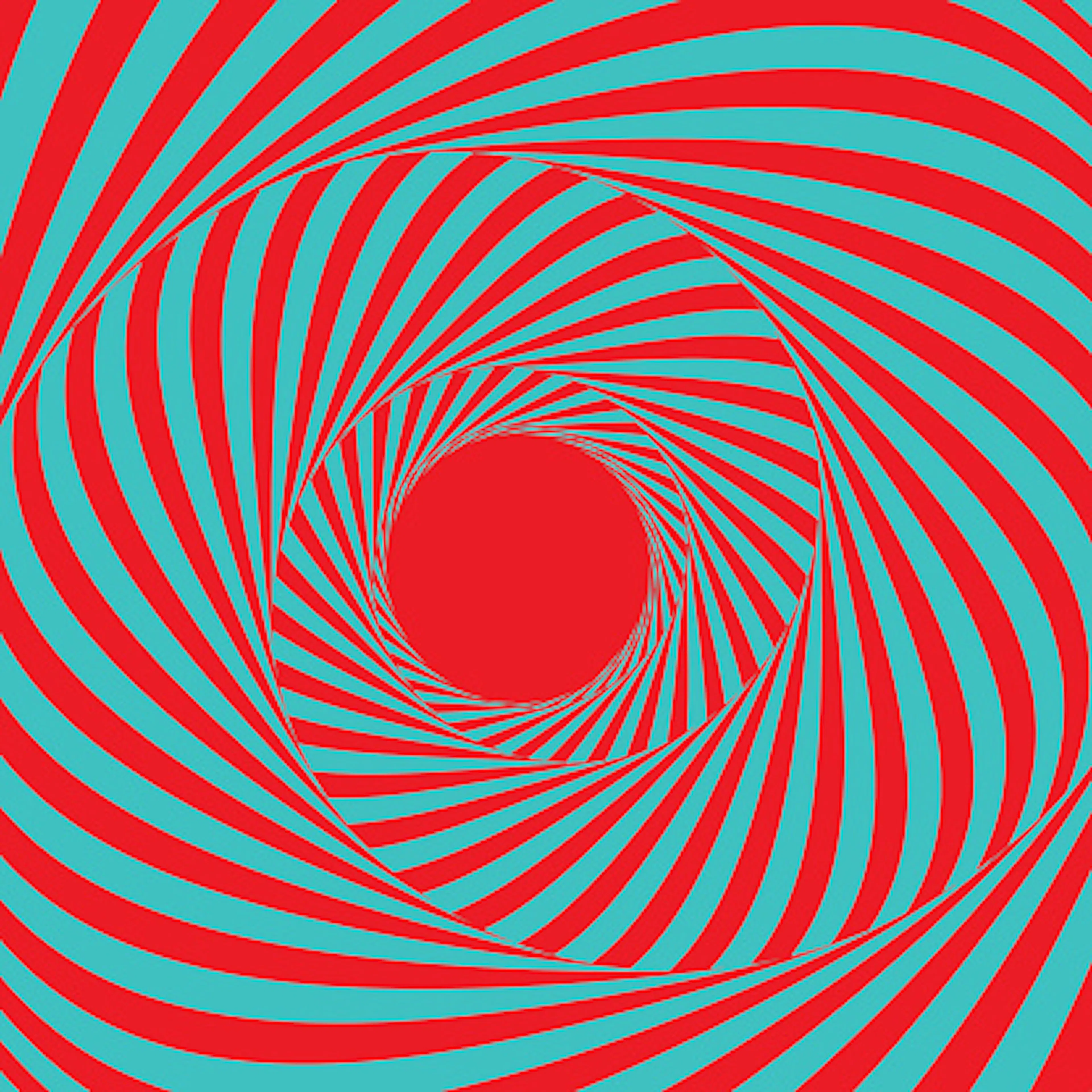 Tunnel. Optical illusion. Abstract striped background. Vector illustration.