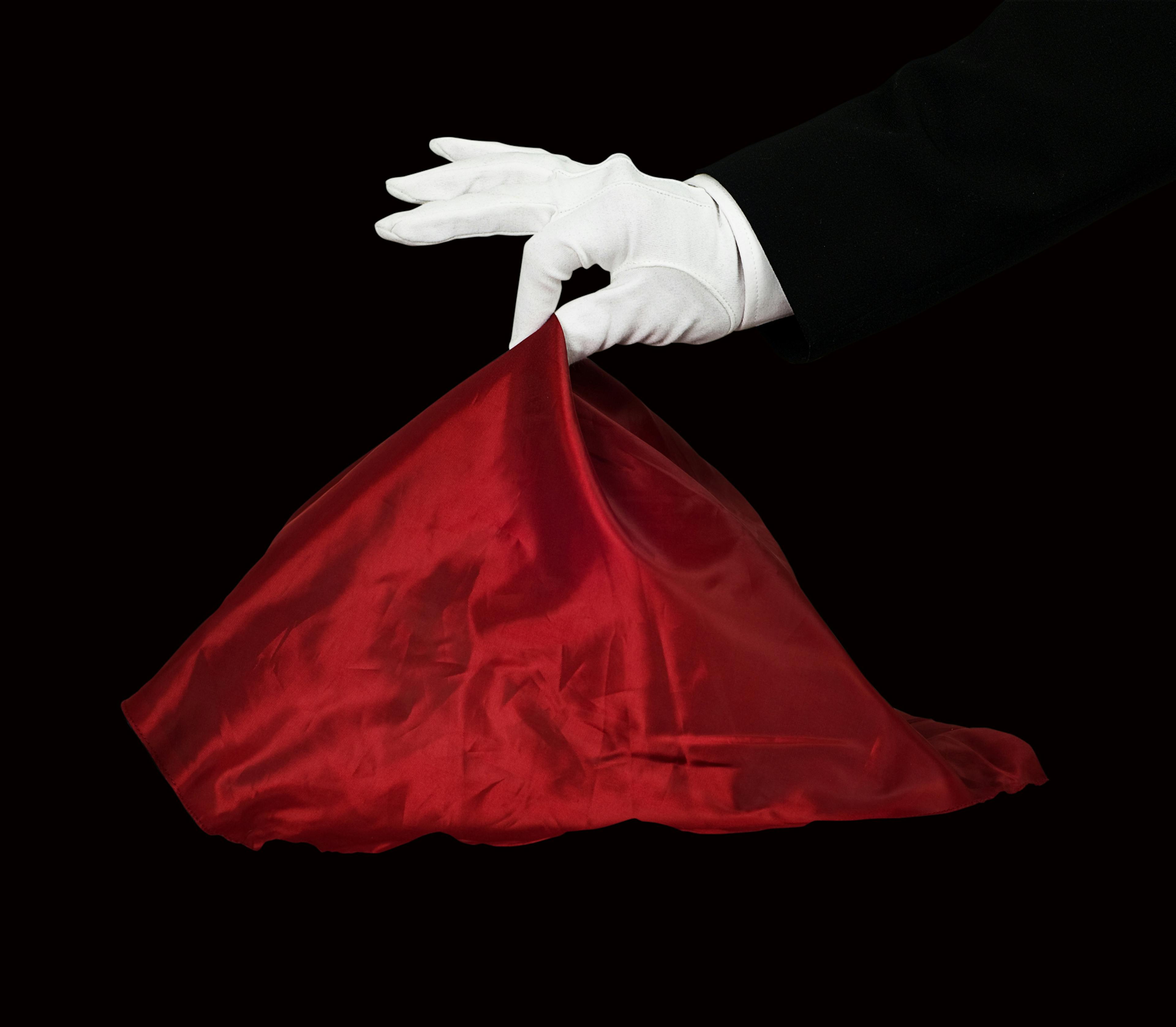 Magician disappearing trick