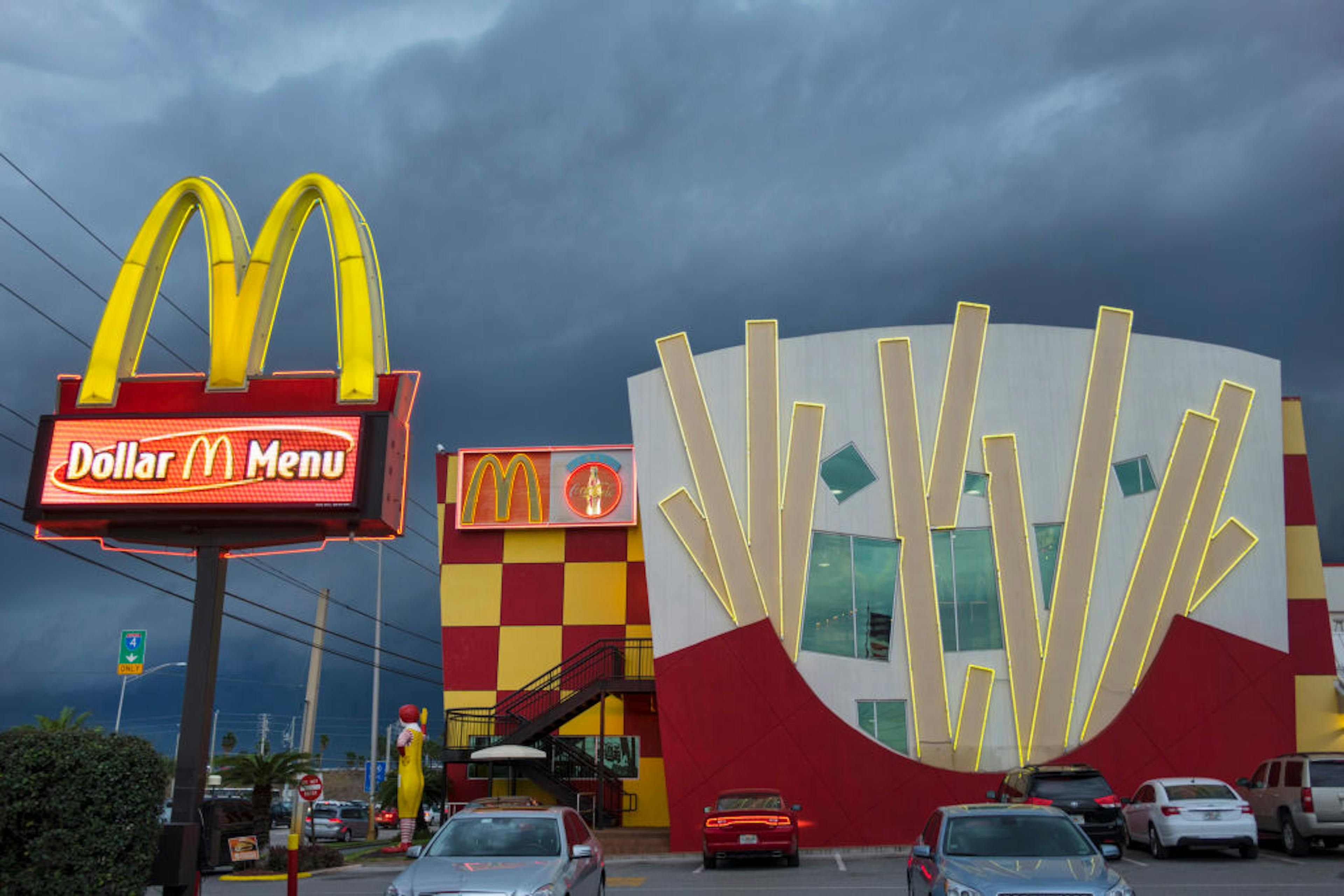The exterior of McDonald's at International Drive.