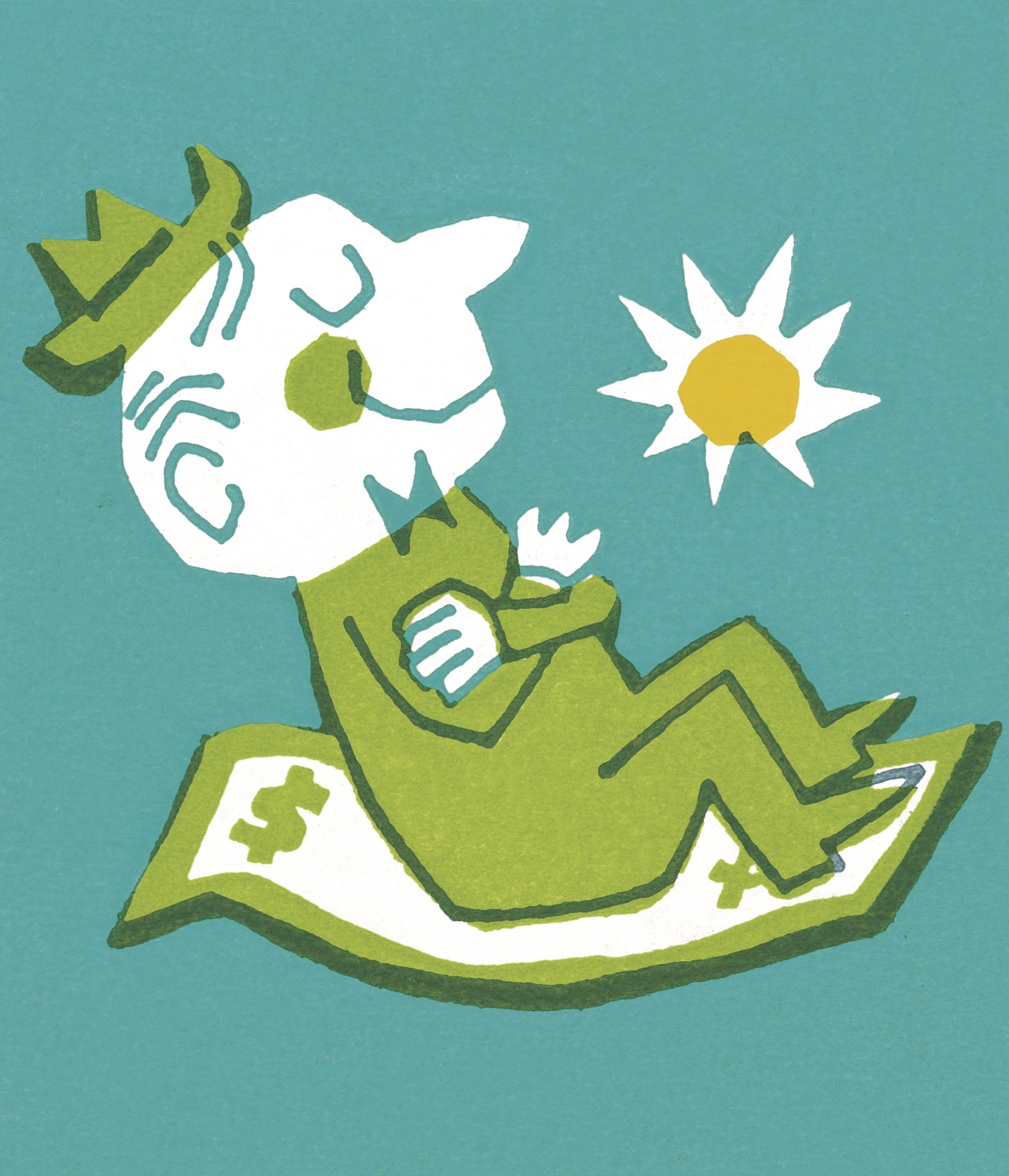 The magic carpet is a dollar bill