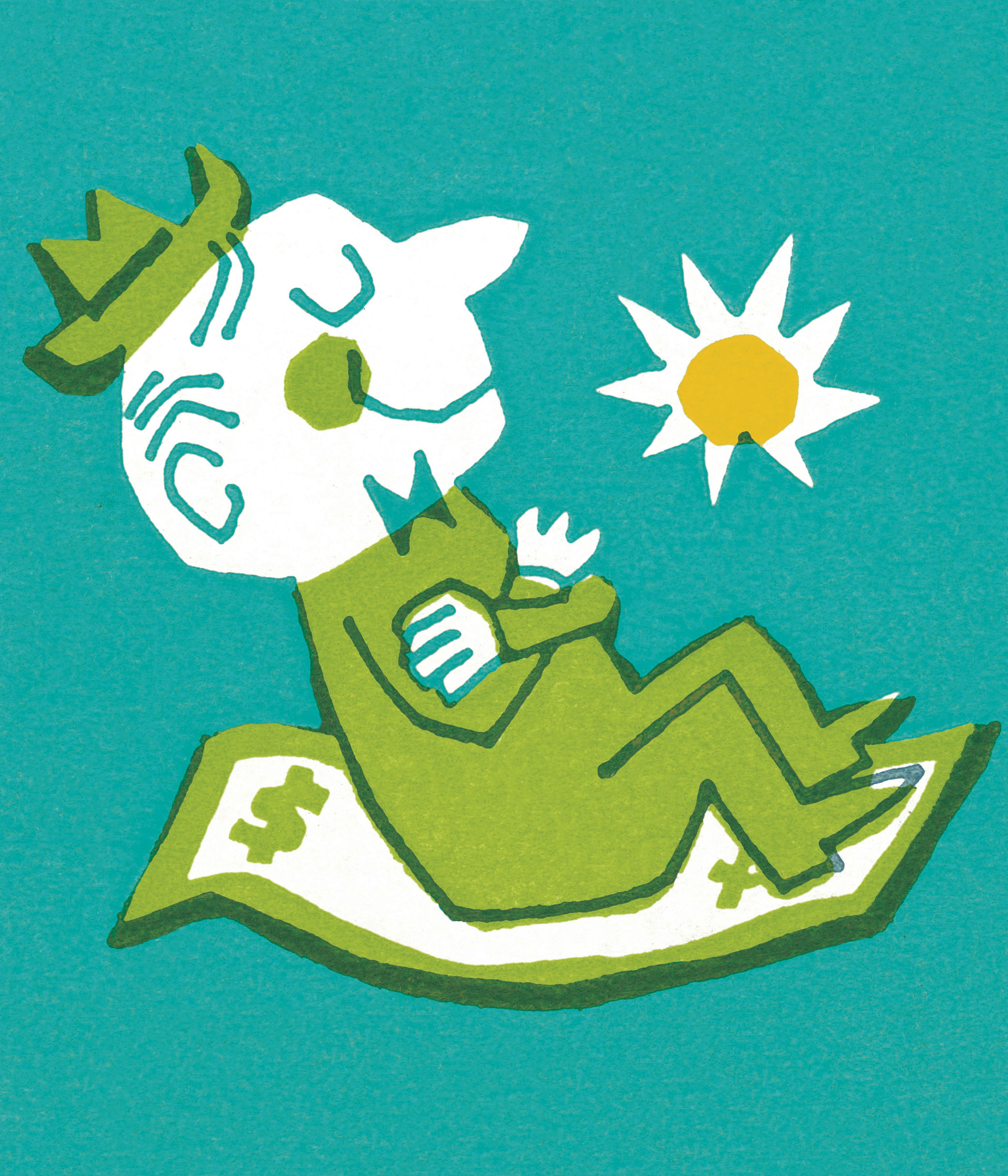 The magic carpet is a dollar bill