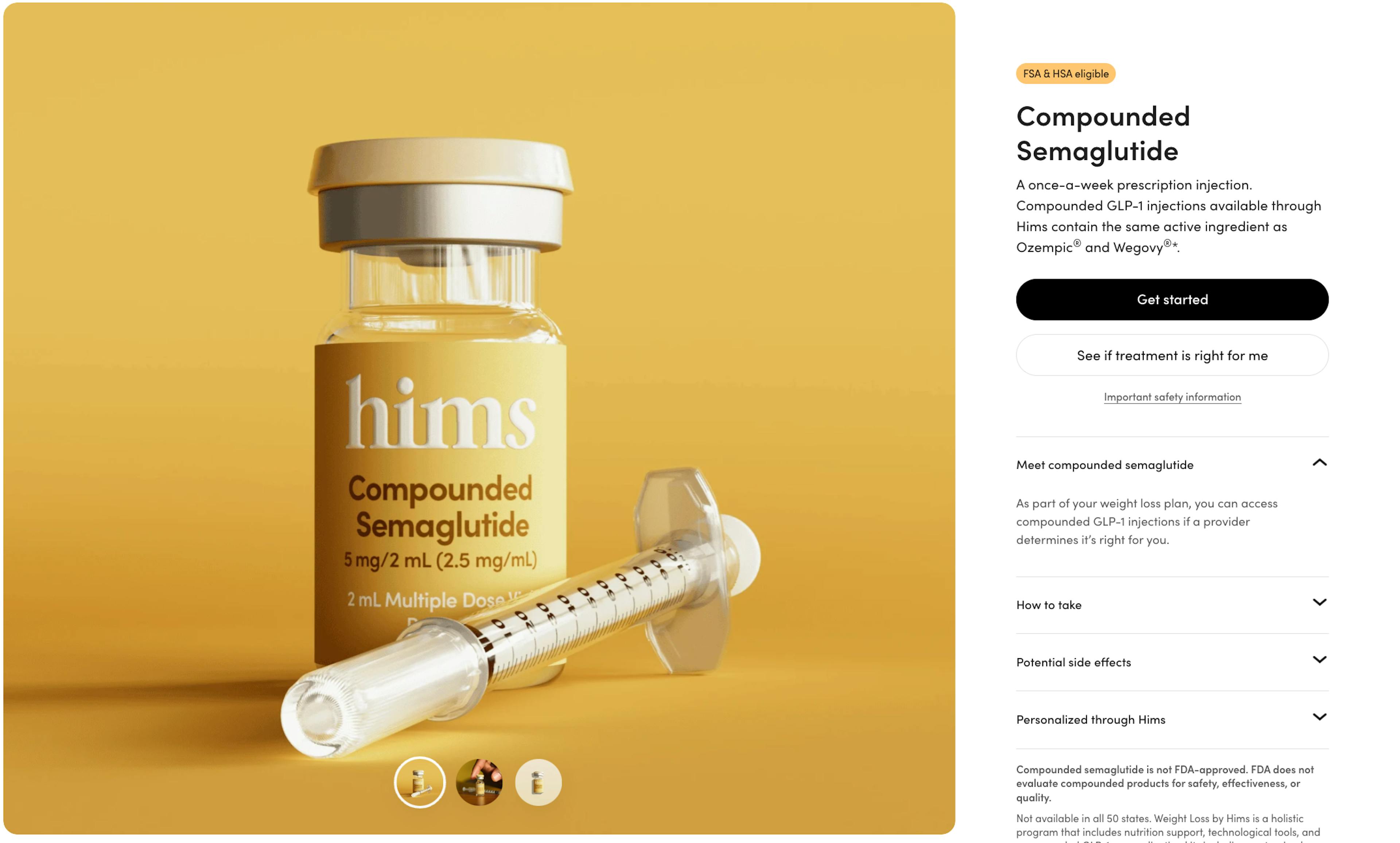 Hims & Hers website.