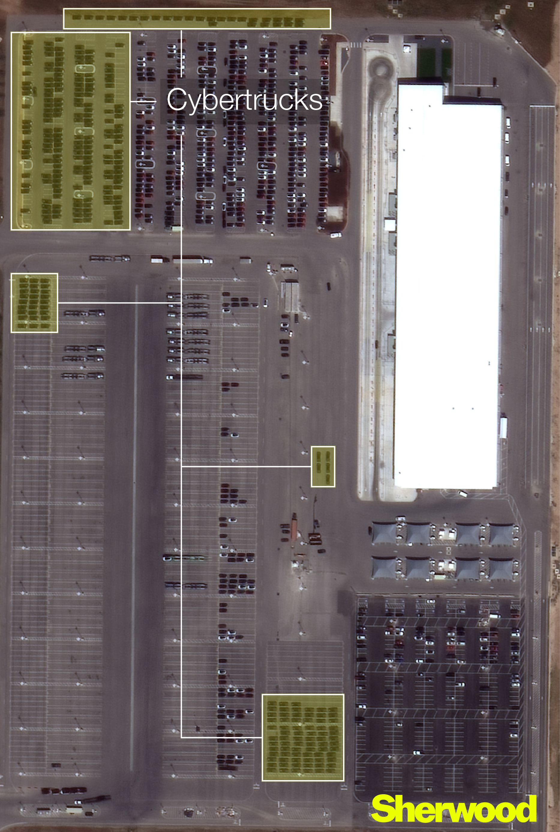 Tesla Giga Texas lot March 21 2025