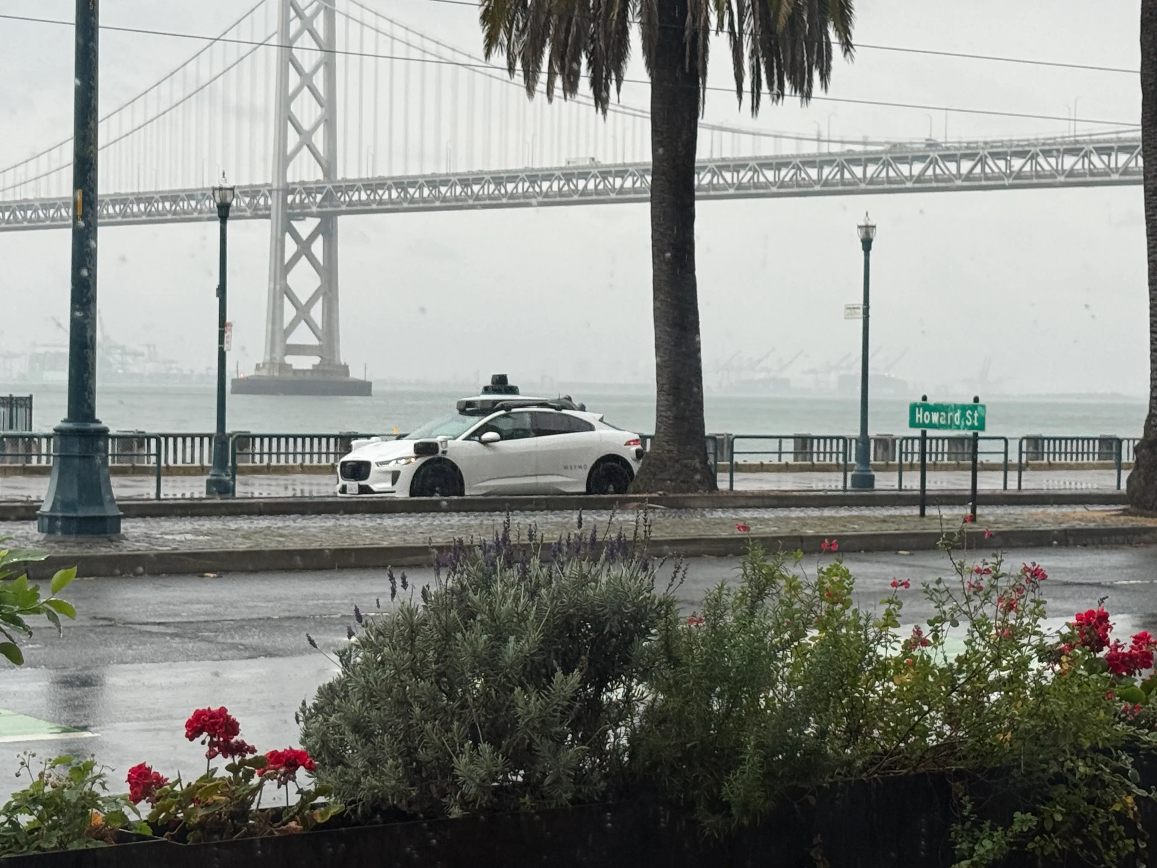Waymo bridge near Embarcadero