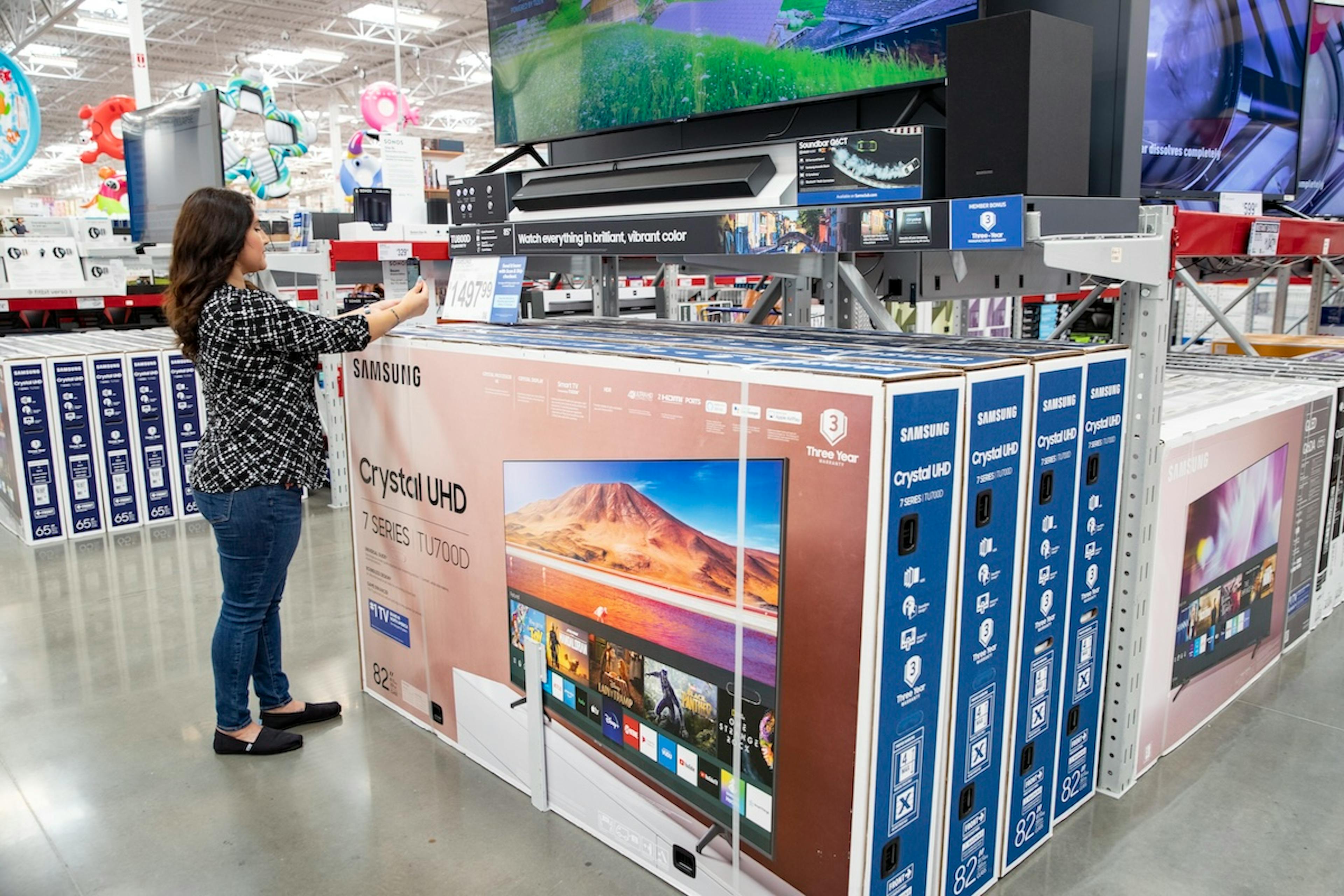 Trying to check out for your TV (Sam’s Club)