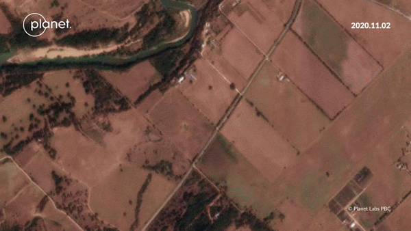 Arial view of Elon Musk companies Bastrop Texas