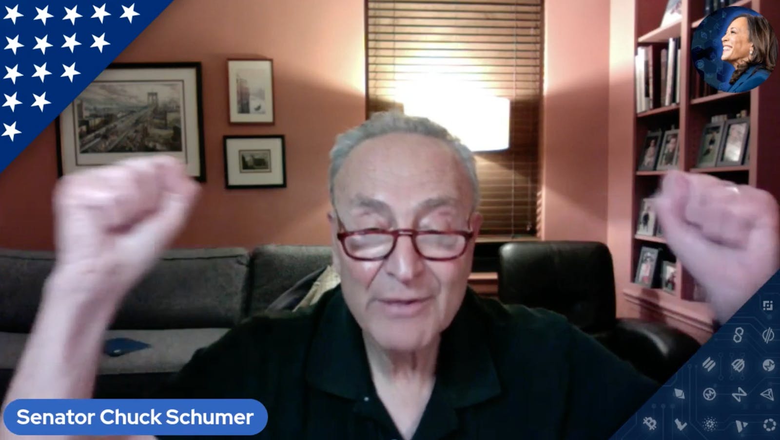Sen. Schumer vows to pass crypto legislation in 2024 as the industry courts VP Harris thumbnail