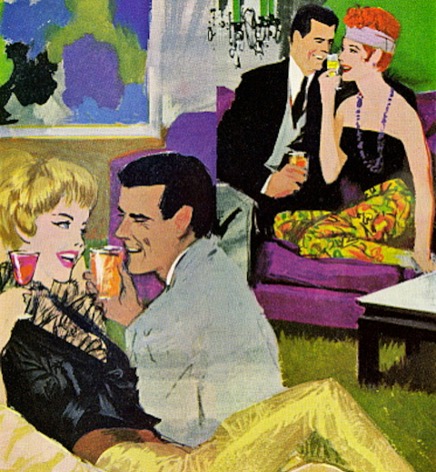 Two Couples at Party